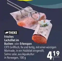 CITTI Markt Frisches Lachsfilet im Buchen- oder Erlenspan Angebot