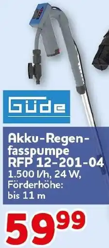 CENTERSHOP Güde Akku-Regenfasspumpe RFP 12-201-04 Angebot