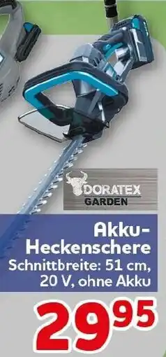 CENTERSHOP DORATEX GARDEN Akku Heckenschere Angebot