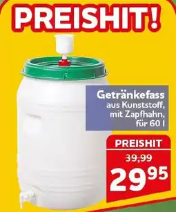 CENTERSHOP Getränkefass Angebot