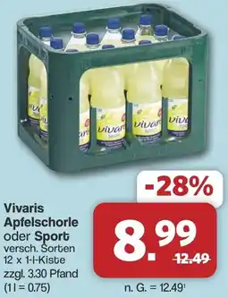 Famila Nord West Vivaris Apfelschorle oder Sport Angebot