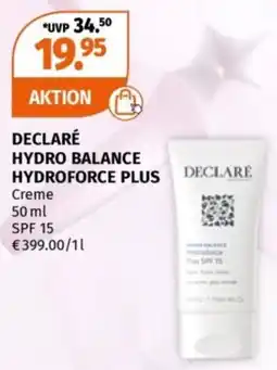 Müller DECLARÉ HYDRO BALANCE HYDROFORCE PLUS Creme Angebot