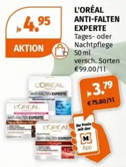 Müller L'ORÉAL ANTI-FALTEN EXPERTE Tages- oder Nachtpflege Angebot