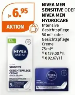 Müller NIVEA MEN SENSITIVE ODER NIVEA MEN HYDROCARE Intensive Gesichtspflege Angebot