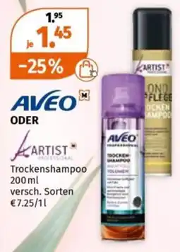 Müller AVEO ODER ARTIST Trockenshampoo Angebot