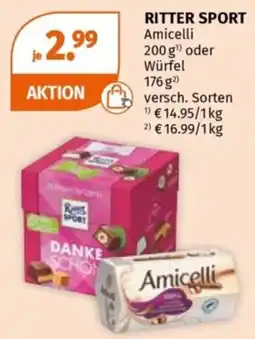 Müller RITTER SPORT Amicelli oder Würfel Angebot