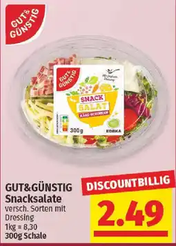 nah & gut GUT&GÜNSTIG Snacksalate Angebot