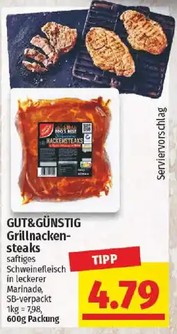 nah & gut GUT&GÜNSTIG Grillnackensteaks Angebot