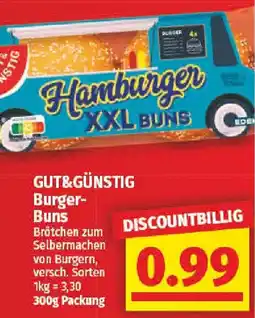 nah & gut GUT&GÜNSTIG Burger Buns Angebot
