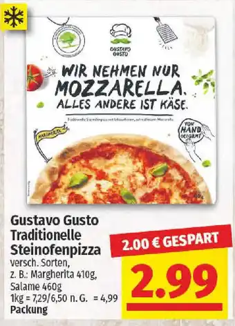 nah & gut Gustavo Gusto Traditionelle Steinofenpizza Angebot