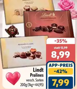 Aktiv Irma Lindt Pralines Angebot