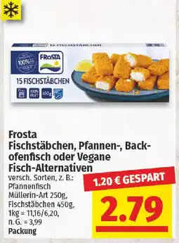 nah & gut Frosta Fischstäbchen, Pfannen-, Backofenfisch oder Vegane Fisch-Alternativen Angebot
