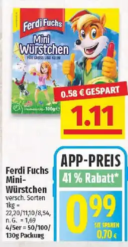 nah & gut Ferdi Fuchs Mini Würstchen Angebot