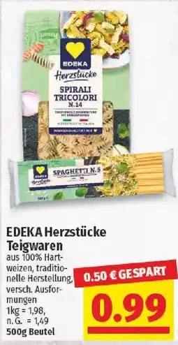 nah & gut EDEKA Herzstücke Teigwaren Angebot