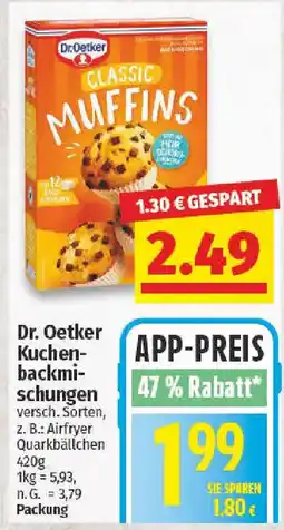 nah & gut Dr. Oetker Kuchenbackmischungen Angebot