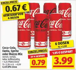 nah & gut Coca-Cola, Fanta, Sprite oder Mezzo Mix Angebot