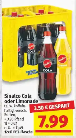 nah & gut Sinalco Cola oder Limonade Angebot