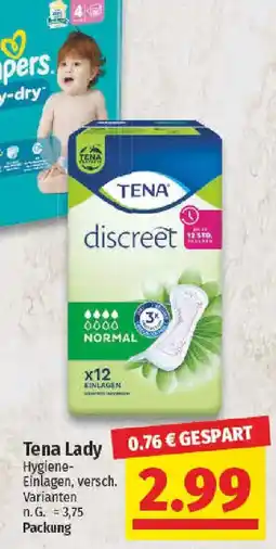 nah & gut Tena Lady Angebot