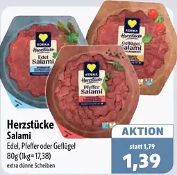 Aktiv Irma EDEKA Herzstücke Salami Angebot