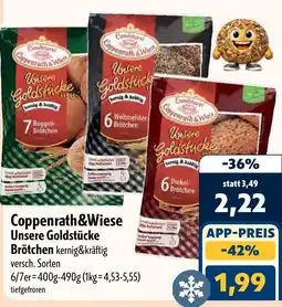 Aktiv Irma Coppenrath&Wiese Unsere Goldstücke Brötchen Angebot