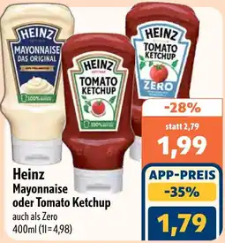 Aktiv Irma Heinz Mayonnaise oder Tomato Ketchup Angebot