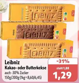 Aktiv Irma Leibniz Kakao- oder Butterkekse Angebot