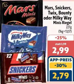 Aktiv Irma Mars, Snickers, Twix, Bounty oder Milky Way Minis Riegel Angebot