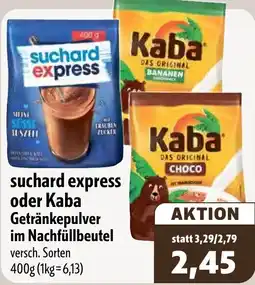 Aktiv Irma suchard express oder Kaba Getränkepulver im Nachfüllbeutel Angebot