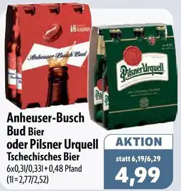 Aktiv Irma Anheuser-Busch Bud Bier oder Pilsner Urquell Tschechisches Bier Angebot
