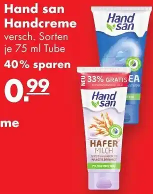 Handelshof Hand san Handcreme 75ml Angebot