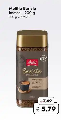 Travel Free Melitta barista instant Angebot