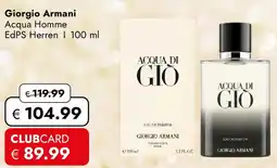 Travel Free Giorgio Armani Acqua Homme EdPS Herren Angebot