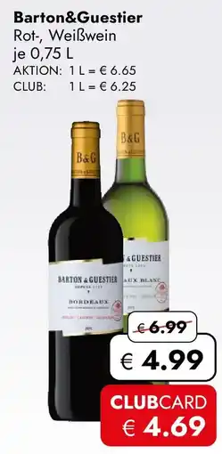 Travel Free Barton&Guestier Rot-, Weißwein Angebot