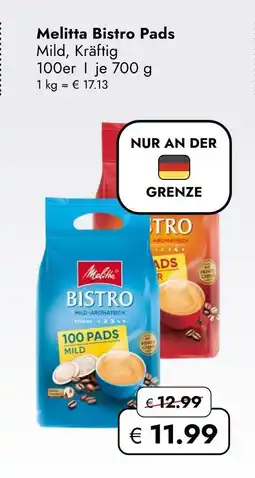 Travel Free Melitta bistro pads Angebot