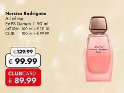 Travel Free Narciso rodriguez all of me Angebot