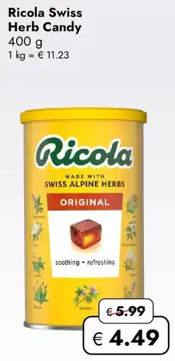 Travel Free Ricola Swiss Herb Candy Angebot