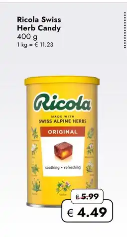 Travel Free Ricola swiss herb candy Angebot
