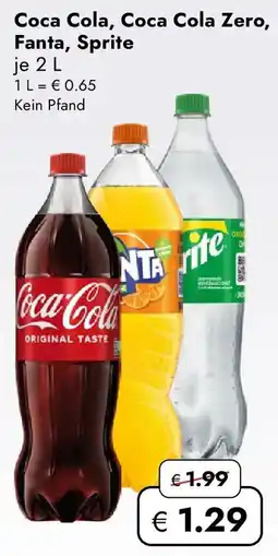 Travel Free Coca Cola, Coca Cola Zero, Fanta, Sprite Angebot