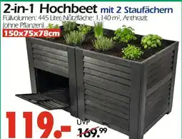 Wreesmann 2-in-1 hochbeet mit 2 staufächern Angebot