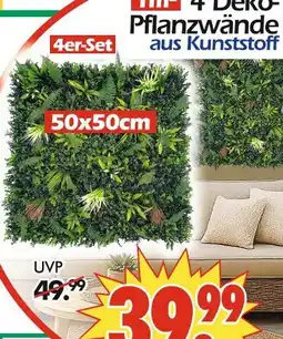 Wreesmann 4er-set deko-pflanzwände aus kunststoff Angebot