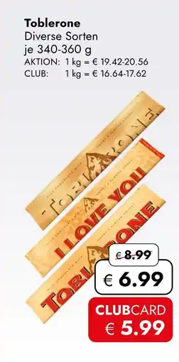 Travel Free Toblerone toblerone Angebot