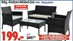Wreesmann 4-tlg. rattan-möbel-set Angebot