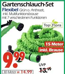 Wreesmann Top flora gartenschlauch-set flexibel grün o. anthrazit Angebot