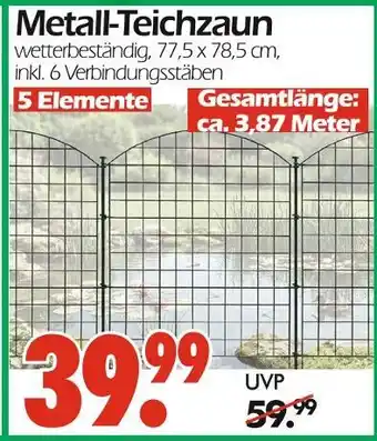 Wreesmann Metall-teichzaun Angebot