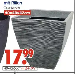 Wreesmann Pflanzkübel mit rillen quadratisch Angebot