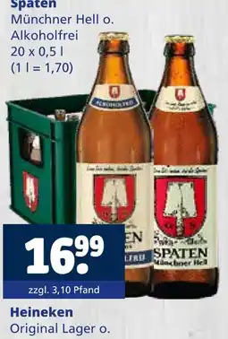Getränkewelt Spaten münchner hell o. alkoholfrei Angebot