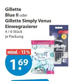 V Markt Gillette blue ii Angebot