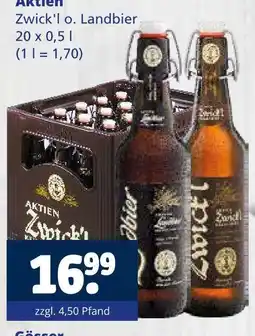 Getränkewelt Aktien zwick'l o. landbier Angebot