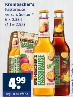 Getränkewelt Krombacher's fassbrause maracuja Angebot