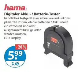 V Markt Hama digitaler akku- / batterie-tester Angebot